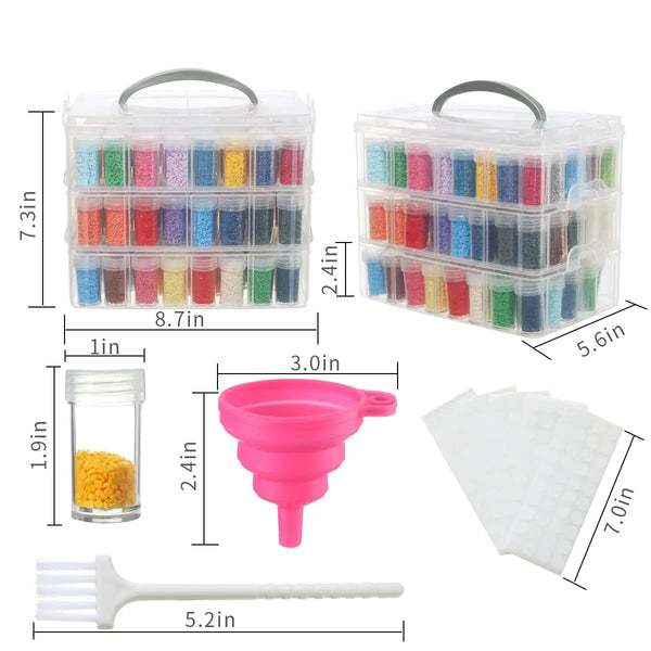 Boîte de rangement pour forets diamant avec 120 contenants