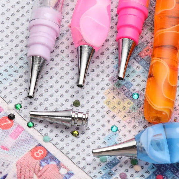 Stylo De Peinture Diamant RECORDARME - Kit Avec 3 Têtes Interchangeables - Pour Diamants 5D, Perles Et DIY