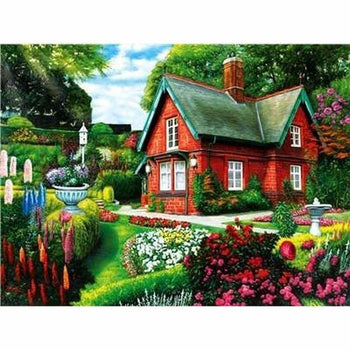 À la campagne en saison - modèle M003 | Diamond Painting - Automne En forêt Printemps Produit Été