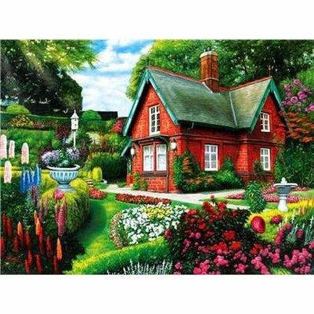 À la campagne en saison - modèle M003 | Diamond Painting - Automne En forêt Printemps Produit Été