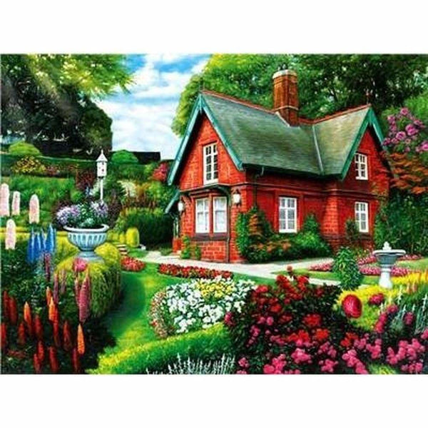 À la campagne en saison - modèle M003 | Diamond Painting - Automne En forêt Printemps Produit Été