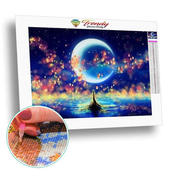À lhorizon multi couleur - modèle M002 | Toile de diamant - Paysage Produit À la mer