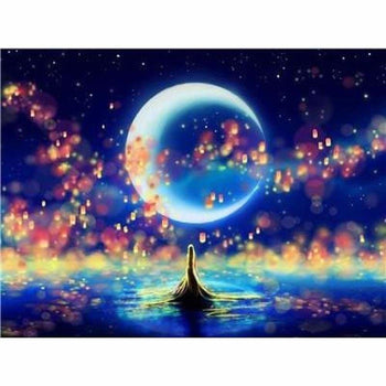 À lhorizon multi couleur - modèle M002 | Toile de diamant - Paysage Produit À la mer