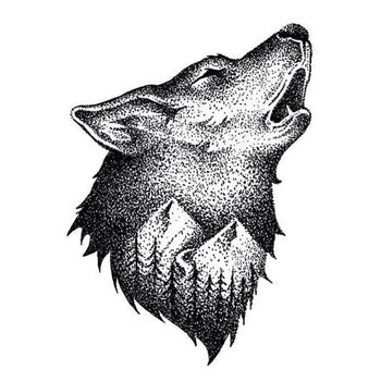 Animaux noir et blanc - modèle M008 | Broderie diamant toile entière - Animaux Autres animaux Chien Loup Produit