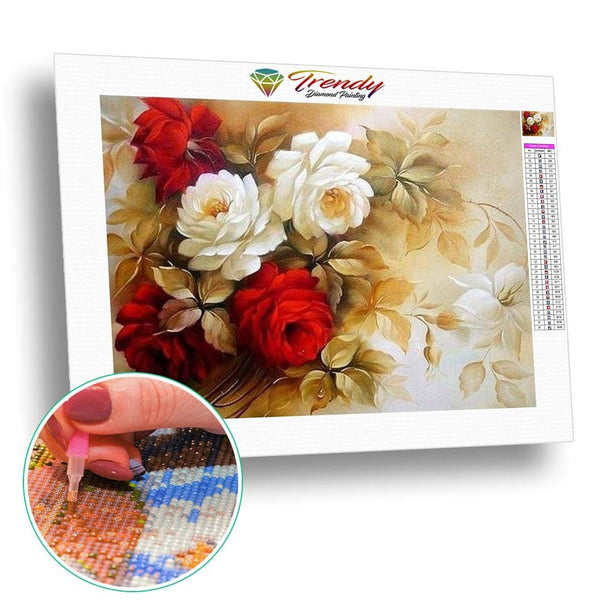 Bouquet de Camélias - modèle M002 | Caneva diamant - Fleur Fleur et plante Produit