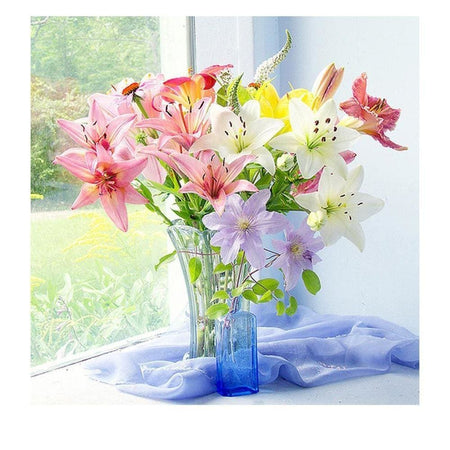 Bouquet de fleur de lys pastel | Kit de broderie de diamant - Fleur Fleur et plante Produit