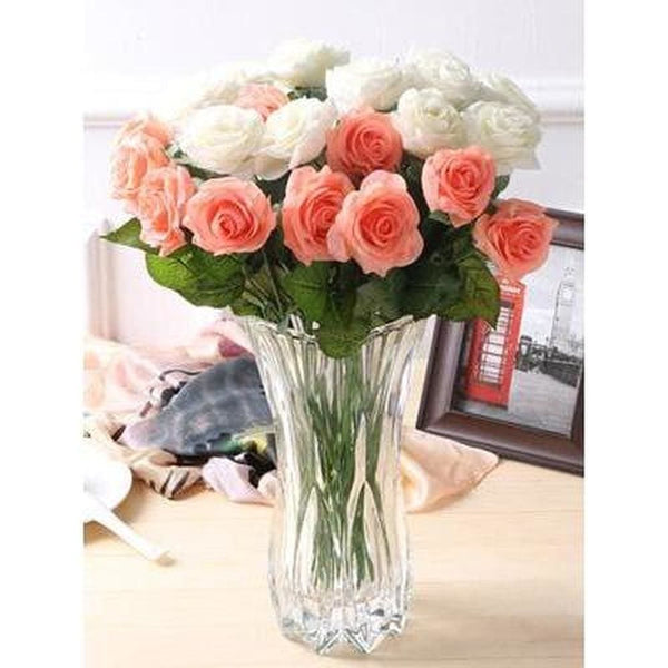 Bouquet de Roses dans leur vase - modèle M005 | Diamond painting grand format - Fleur Fleur et plante Produit