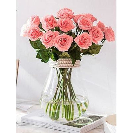 Bouquet de Roses dans leur vase - modèle M008 | Broderie diamant kit complet - Fleur Fleur et plante Produit
