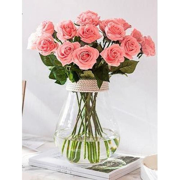Bouquet de Roses dans leur vase - modèle M008 | Broderie diamant kit complet - Fleur Fleur et plante Produit