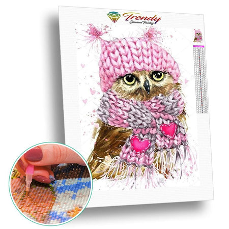 Cest chouette la laine ! | Caneva diamant - Animaux Oiseau Produit