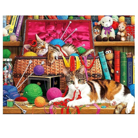 Chadore les pelotes de laines | Tableau diamant - Animaux Chat Produit