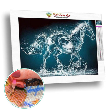 Cheval de cristal deau - modèle M002 | Tableau de diamant - Animaux Cheval Produit