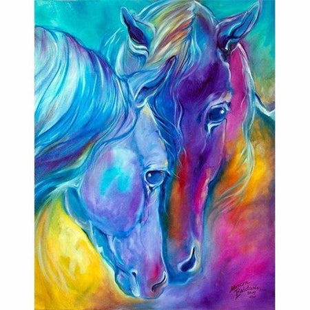 Chevaux sur toile - modèle M001 | Toile diamant - Animaux Cheval Produit