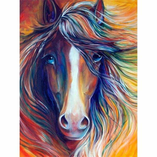 Chevaux sur toile - modèle M003 | Peinture diamant - Animaux Cheval Produit