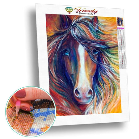 Chevaux sur toile - modèle M003 | Peinture diamant - Animaux Cheval Produit