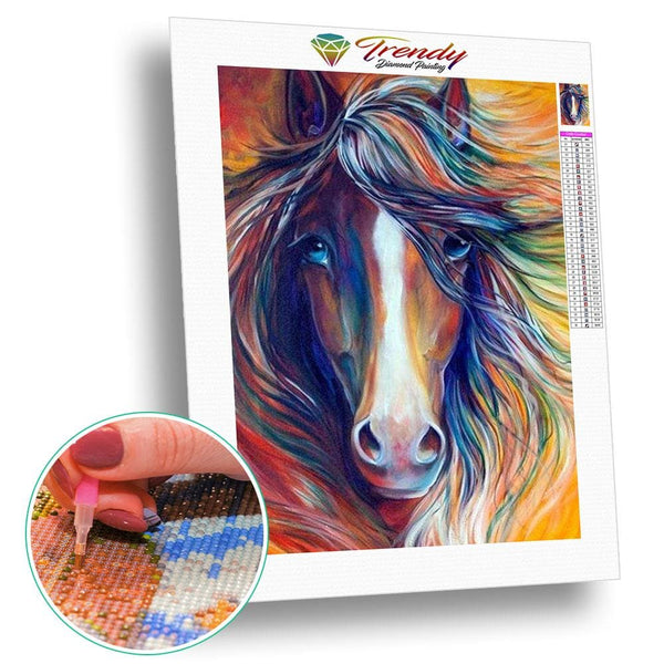 Chevaux sur toile - modèle M003 | Peinture diamant - Animaux Cheval Produit