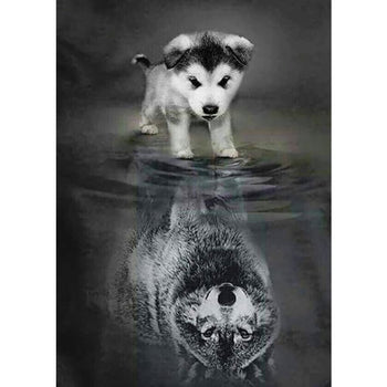 Chien deviendra loup | Diamond painting complet - Animaux Autres animaux Chien Produit