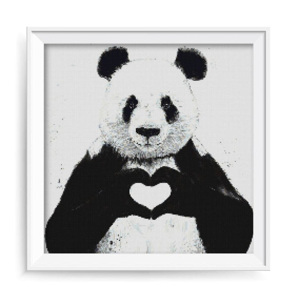 Coeur de panda love | Peinture diamant - Animaux Panda Produit