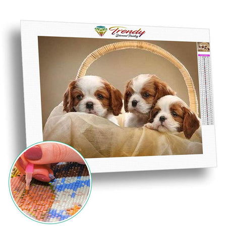 Coucou les loustik - modèle M003 | Diamond painting grand format - Animaux Chien Produit