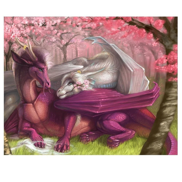 Couple de dragon et dragonne | Broderie point de diamant - Animaux Autres animaux Produit