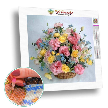 Création florale très colorée - modèle M003 | Kit broderie diamant - Fleur Fleur et plante Produit