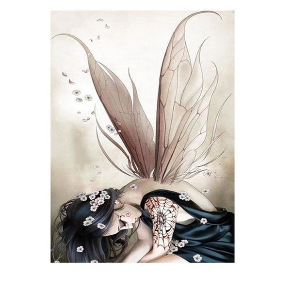 Dark angel butterfly | Peinture diamant - Papillon Portrait Produit
