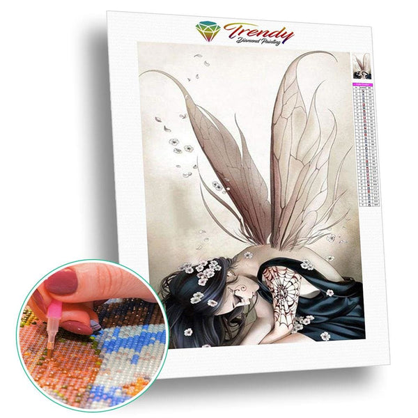 Dark angel butterfly | Peinture diamant - Papillon Portrait Produit