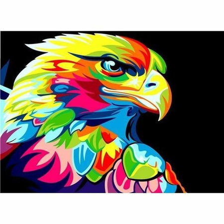 Éléphant aigle caméléon et chien multicolore - modèle M002 | Kit broderie diamant - Animaux Autres animaux Chien Produit Éléphant