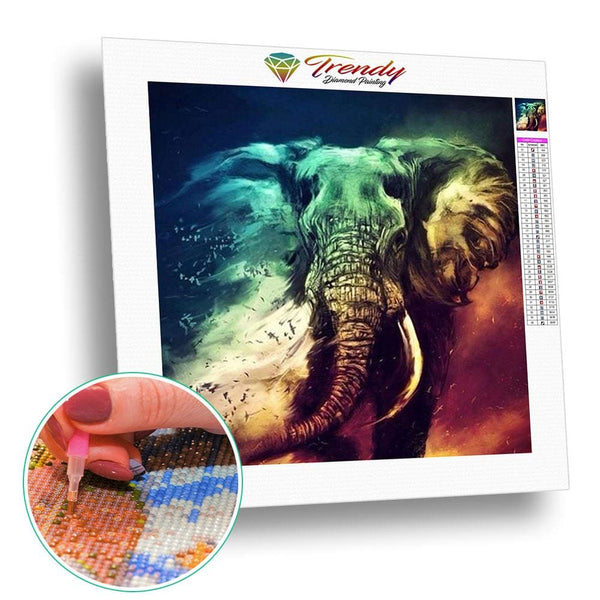 Eléphant tempête | Diamond Painting - Animaux Autres animaux Produit Éléphant