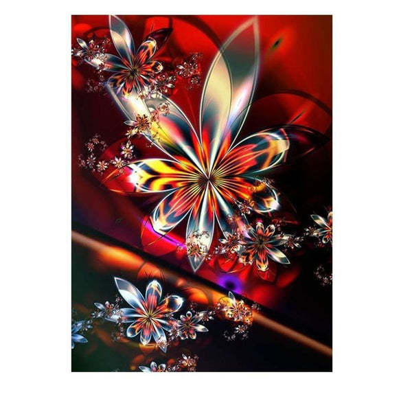 Fleur psychédélique | Diamond Painting - Fleur Fleur et plante Produit