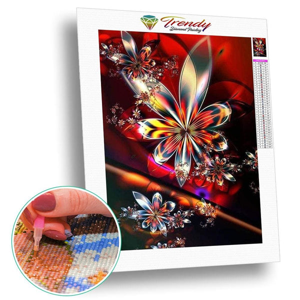 Fleur psychédélique | Diamond Painting - Fleur Fleur et plante Produit