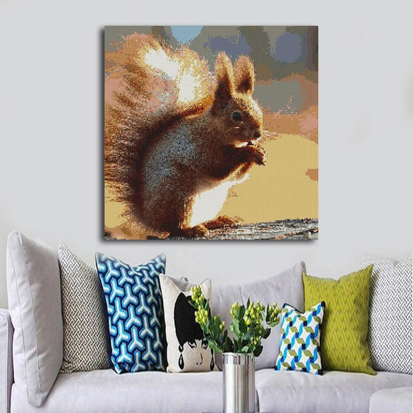 Furtif petit écureuil | Broderie diamant kit complet - Animaux Autres animaux Produit