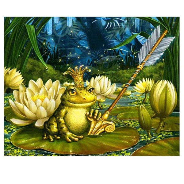 La reine des grenouilles | Broderie diamant toile entière - Animaux Autres animaux Produit