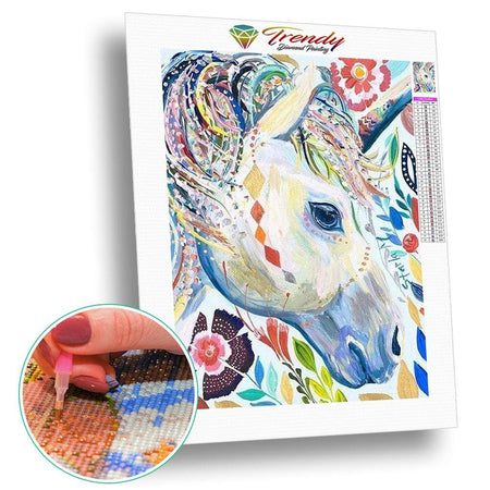 La série danimaux en peinture - modèle M002 | Diamond painting kit - Animaux Autres Animaux Cheval Produit Éléphant