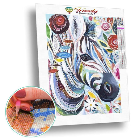 La série danimaux en peinture - modèle M003 | Broderie diamant - Animaux Autres Animaux Cheval Produit Éléphant