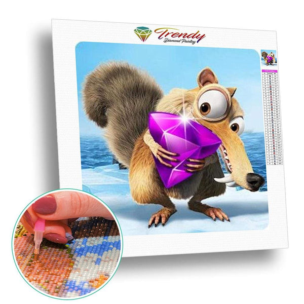 Lage de glace Scrat - modèle M002 | Broderie de diamant - Dessin Dessin animé Produit