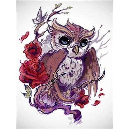 Le mystère du hibou - modèle M002 | Broderie diamant kit - Animaux Oiseau Produit