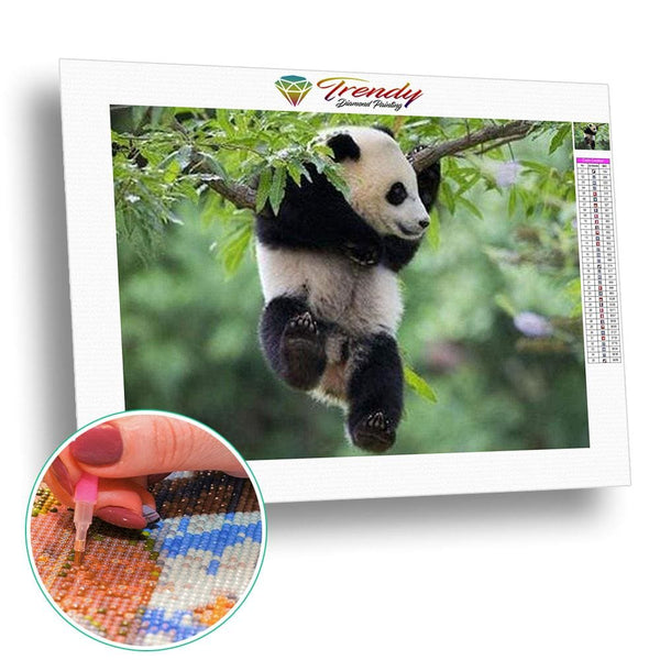 Le panda dans tout ses états - modèle M004 | Broderie de diamant - Animaux Panda Produit