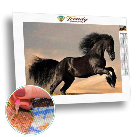 Les chevaux de la liberté - modèle M001 | Kit de broderie de diamant - Animaux Cheval Produit