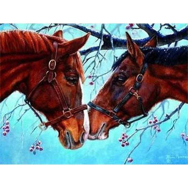 Les chevaux de la liberté - modèle M005 | Kit broderie - Animaux Cheval Produit