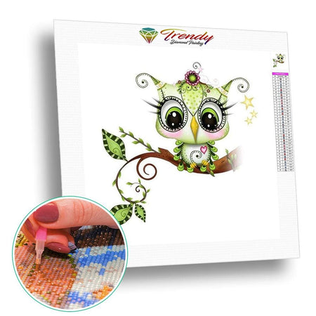Les hiboux tout doux - modèle M001 | Broderie diamant kit - Animaux Dessin Dessin crayon Oiseau Produit
