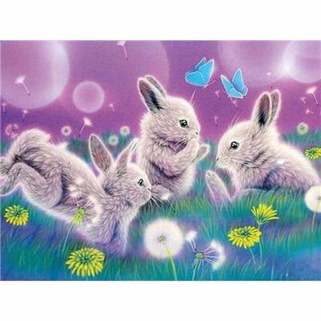 Les petits lapins - modèle M001 | Toile diamant - Animaux Autres animaux Produit