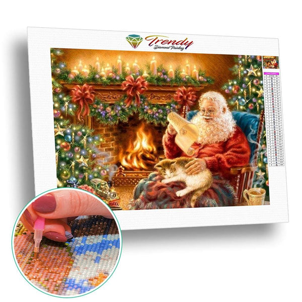 Lettre au père Noël | Broderie diamant - Noël Portrait Produit