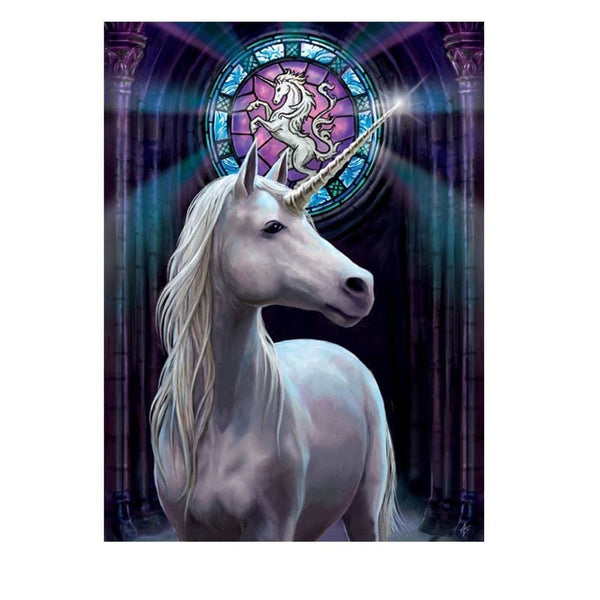 Licorne sur vitrail | Peinture diamant - Animaux Cheval Licorne Produit