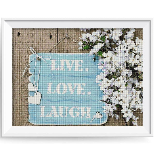 Live Love Laugh ! | Toile de diamant - Fleur Fleur et plante Produit