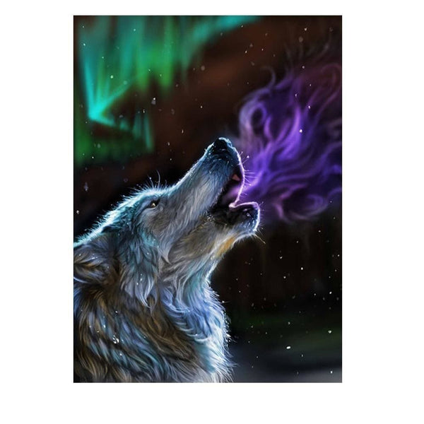 Loup boréals | Diamond painting grand format - Animaux Chien Loup Produit