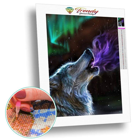Loup boréals | Diamond painting grand format - Animaux Chien Loup Produit
