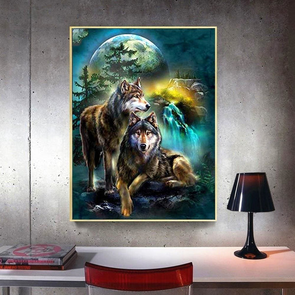 Loup de forêt | Diamond Painting - Animaux Chien Loup Produit