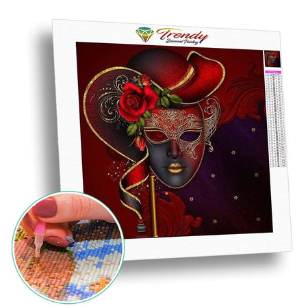 Magnifique masque de carnaval | Broderie point de diamant - Portrait Produit