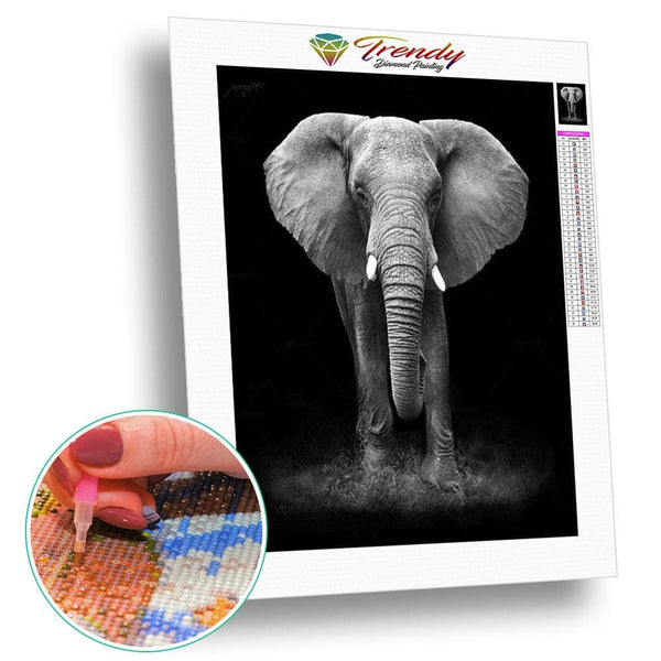 Mastodonte déléphant | Kit broderie diamant - Animaux Produit Éléphant